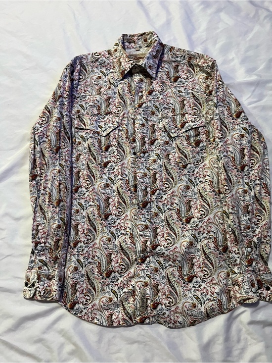 Rafter C Other - Rafter C Men's White Paisley Button-Down Shirt